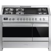 Smeg A3-81 Opera 120cm Duel Fuel Range Cooker - Stainless Steel &amp; Eclipse Glass