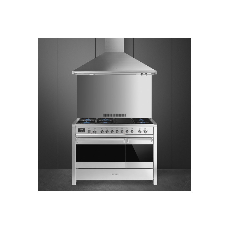 Smeg A3-81 Opera 120cm Duel Fuel Range Cooker - Stainless Steel & Eclipse Glass