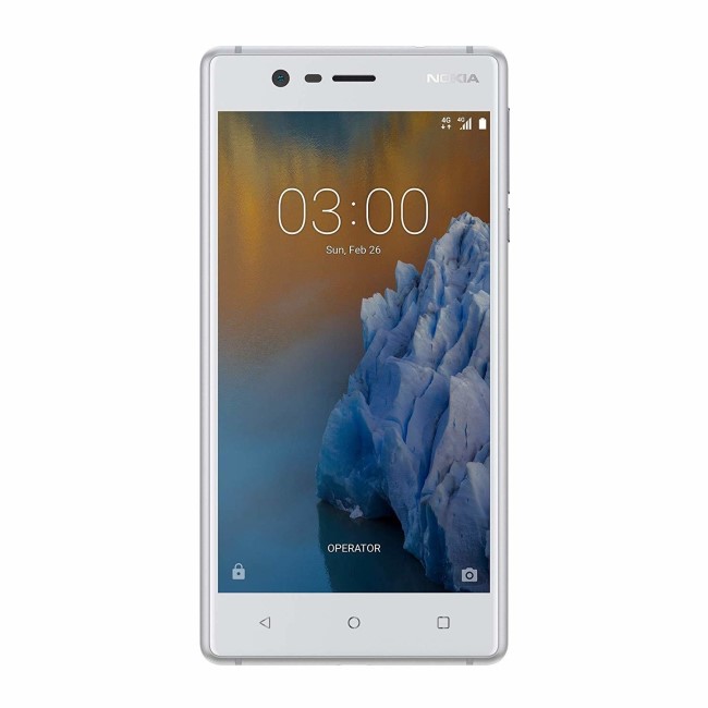 Grade C Nokia 3 Silver White 5" 16GB 4G Unlocked & SIM Free