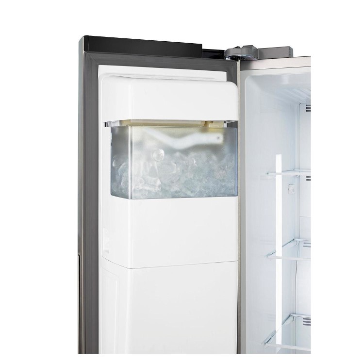 Beko ASGN542S Side-by-side Fridge Freezer With Non-plumbed Ice And Water Dispenser - Silver