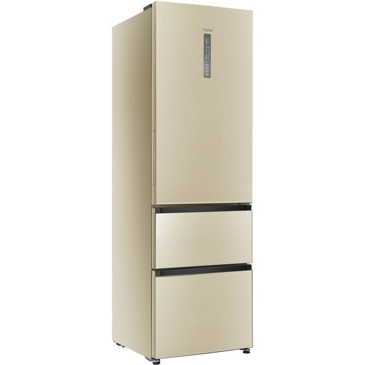 Haier A3FE635CCJ 3-door Freestanding Fridge Freezer With Pull-out Freezer Drawers - Cream