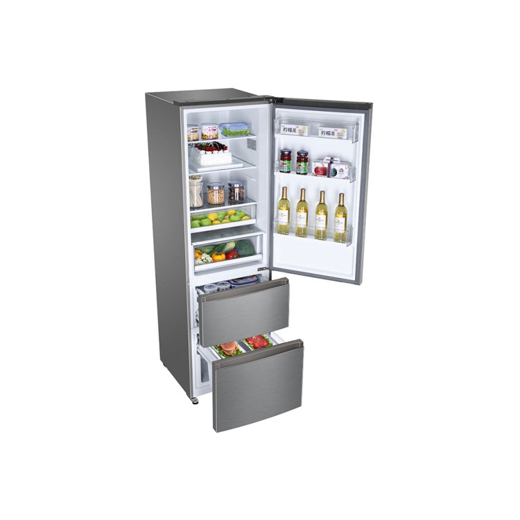 Haier A3FE635CGJE Frost Free Freestanding Fridge Freezer - Stainless Steel