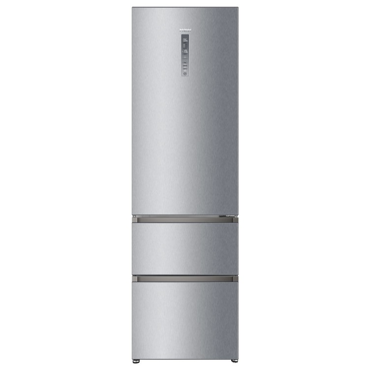 Haier A3FE737CMJ 350 Litre Freestanding Fridge Freezer 60/40 Split Frost Free 59.5cm Wide - Stainless Steel