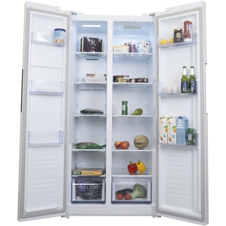 Ice King IK436W American Side-by-side Fridge Freezer - White