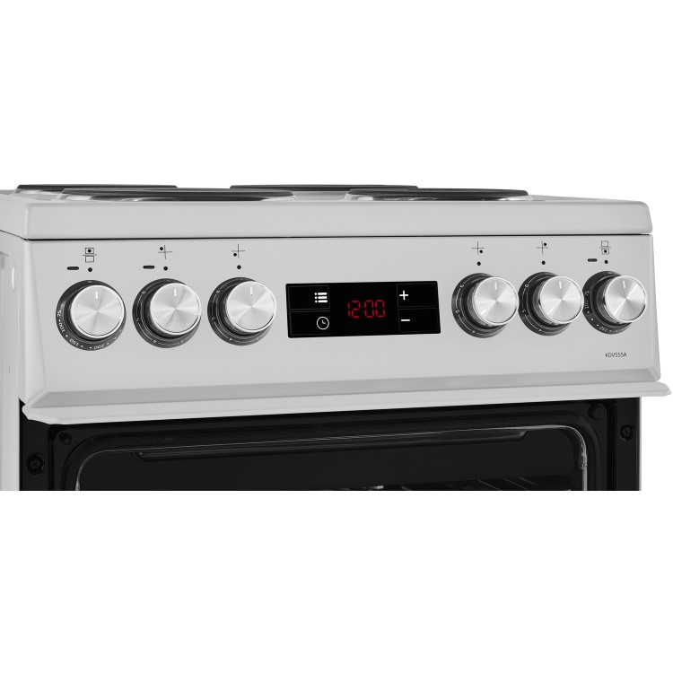 Beko 50cm Double Oven Electric Cooker - Silver