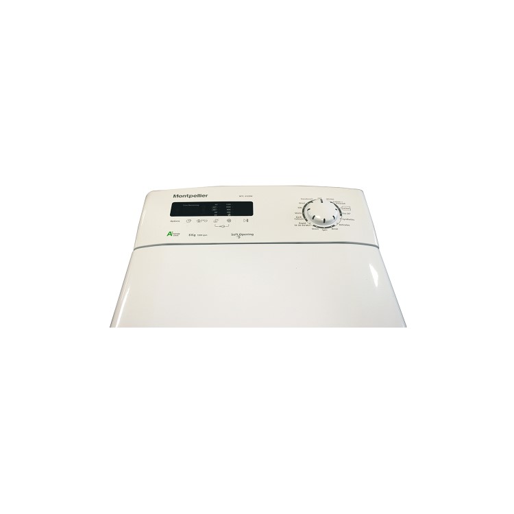 GRADE A1 - Montpellier MTL6120W 1200 Spin 6kg Top Loading Washing Machine Soft Close White