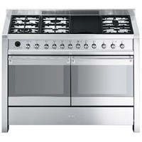 GRADE A2  - Smeg A4-8 Opera 120cm Dual Fuel Range Cooker - Stainless Steel
