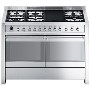 GRADE A2  - Smeg A4-8 Opera 120cm Dual Fuel Range Cooker - Stainless Steel