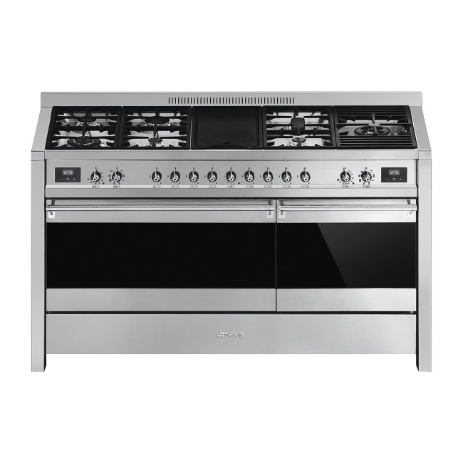 Smeg Opera 150cm Dual Fuel Range Cooker with Electric Griddle - Stainless Steel