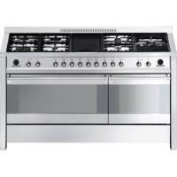 GRADE A2 - Light cosmetic damage - Smeg A5-8 Opera Dual Cavity 150cm Dual Fuel Range Cooker with Electric Griddle - Stainless Steel