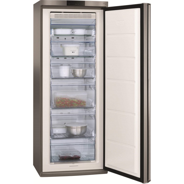GRADE A3 - AEG A72010GNX0 1.54m Tall Freestanding Freezer - Silver With Anti-fingerprint Stainless Steel Door