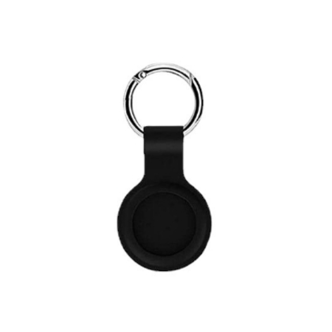 Silicone Keyring Case for AirTag Black