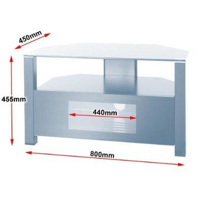 GRADE A1 - Alphason ABRD800-BLK Ambri TV Cabinet - Up To 32 Inch