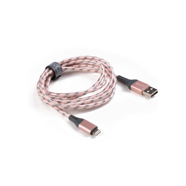 BoomPods Retro Armour Cable - Mfi Certified - 1.5M - Rose Gold