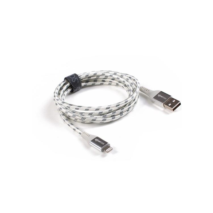 BoomPods Retro Armour Cable - Mfi Certified - 1.5M - Titanium