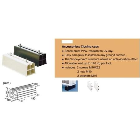 ACBFS450PB  Floor Stand Base Set in black for Air Conditioner Unit / Heat Pump up to 140 kg PVC 450mm length