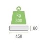 ACBFS450PB  Floor Stand Base Set of 2 in black for Air Conditioner Unit / Heat Pump up to 140 kg PVC 450mm length