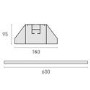 ACBFS600AR  Anti-Vibration Noise Reduction Rubber Floor Stand Base Set of 2 for Air Conditioner Unit / Heat Pump up to 400 kg 600mm length