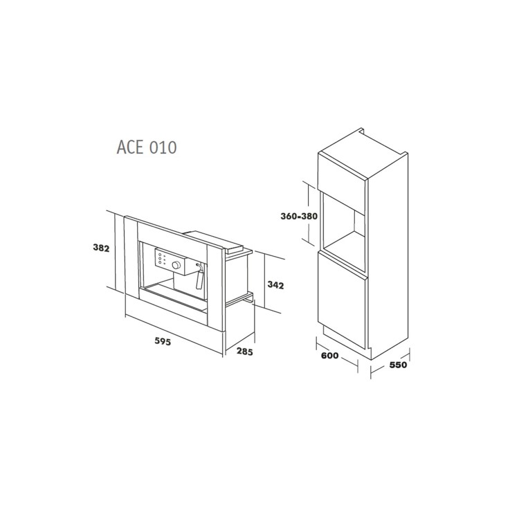 GRADE A1 - Whirlpool ACE010IX Built-In Coffee Machine - Stainless Steel