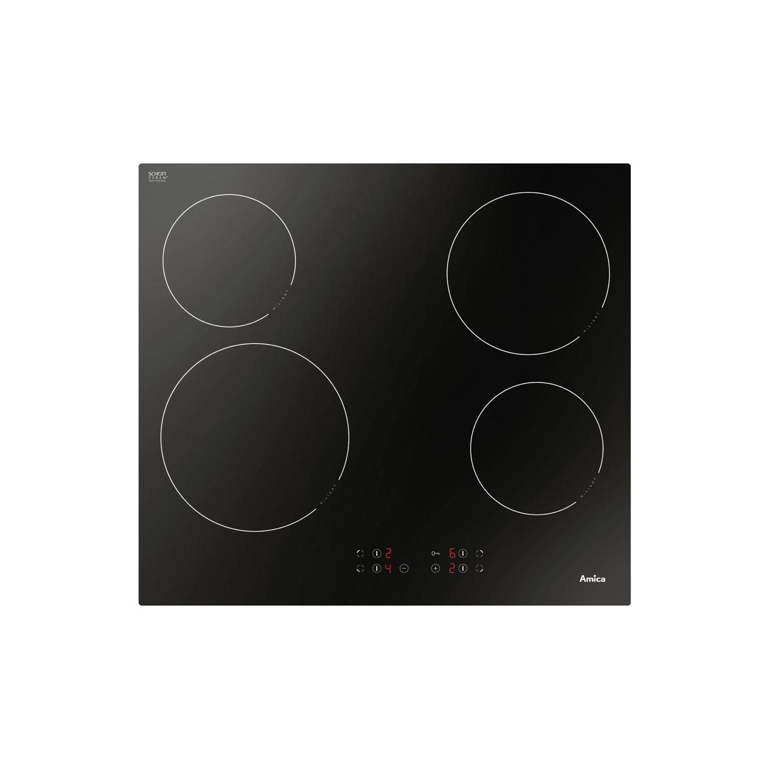 Amica 60cm 4 Zone Ceramic Hob