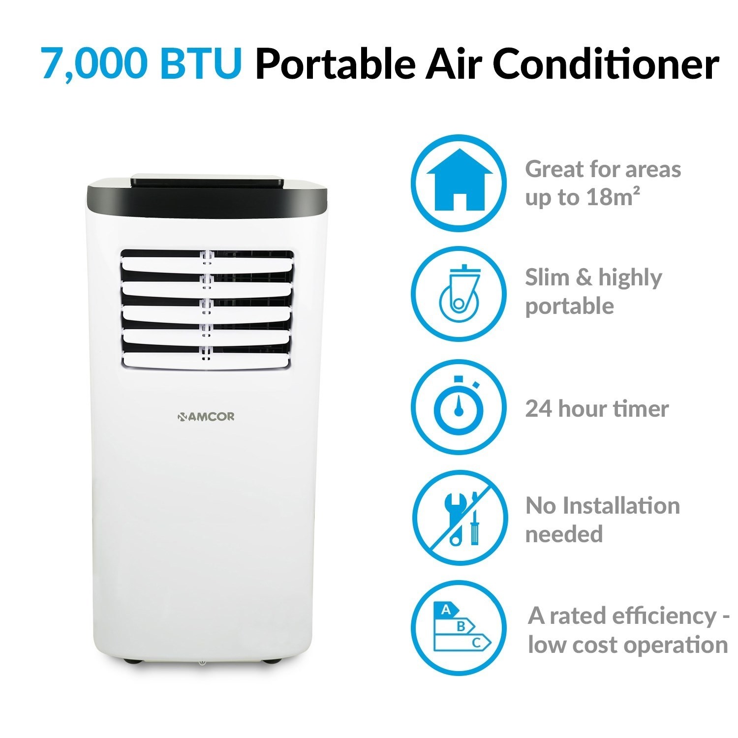 7000 btu air conditioner room size