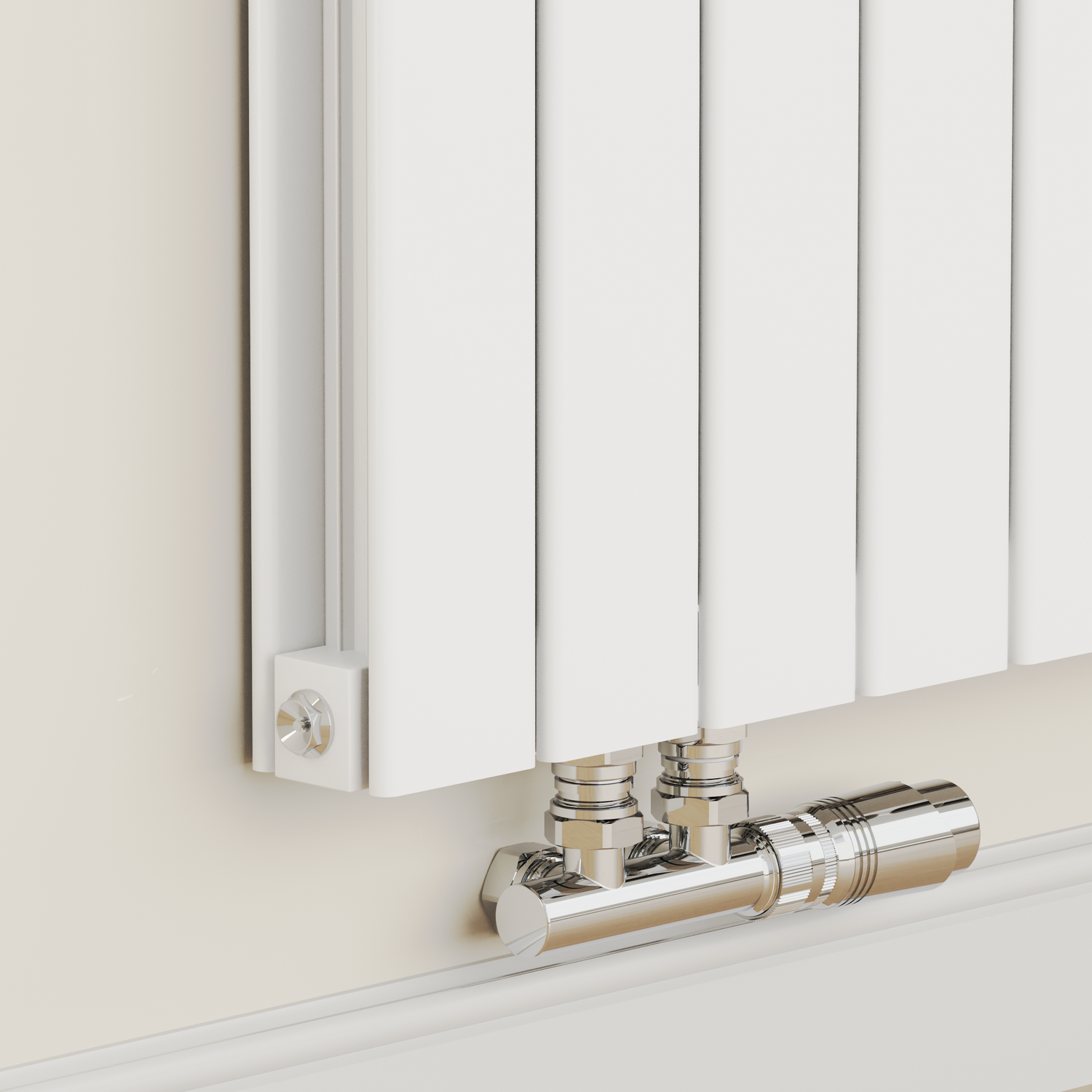 Eco Style Radiator Eco Eleganza White Horizontal Flat Aluminium Middle Connection Radiator ...