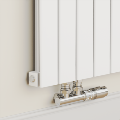 Eco Eleganza White Horizontal Flat Designer Aluminium Radiator 600x975mm Single Panel 2992 BTU