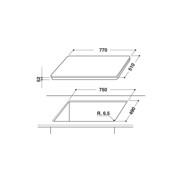 Whirlpool 77cm 4 Zone Induction Hob