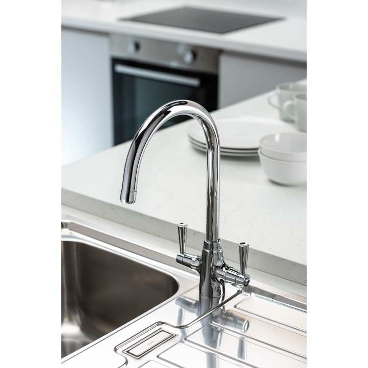 Abode Stamford Dual Lever Mixer Tap - Chrome