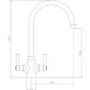 Abode Stamford Dual Lever Mixer Tap - Chrome
