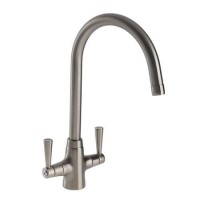 Abode Stamford Dual Lever Mixer Tap - Brushed Nickel
