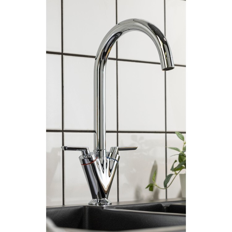 Abode Volo Dual Lever Mixer Tap - Chrome