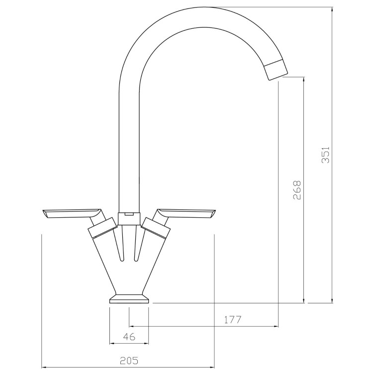 Abode Volo Dual Lever Mixer Tap - Chrome