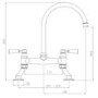 Abode Traditional Bridge Mixer Tap - Chrome