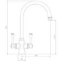 Abode Gatsby Dual Lever Mixer Tap - Chrome