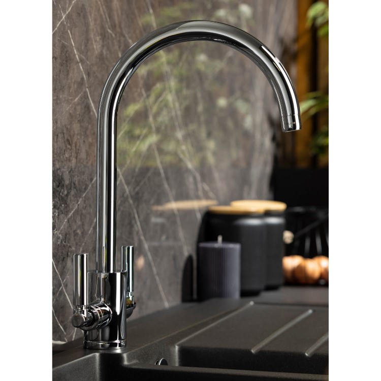 Abode Brolle Dual Lever Mixer Tap - Chrome