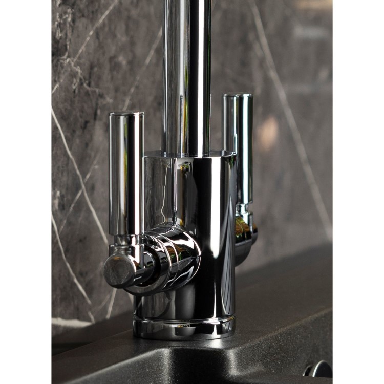 Abode Brolle Dual Lever Mixer Tap - Chrome