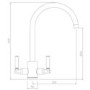 Abode Brolle Dual Lever Mixer Tap - Chrome