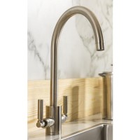 Abode Brolle Dual Lever Mixer Tap - Brushed Nickel