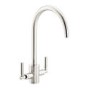 Abode Brolle Dual Lever Mixer Tap - Brushed Nickel