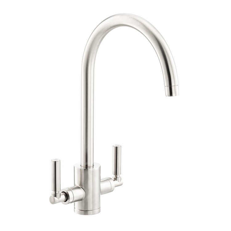 Abode Brolle Dual Lever Mixer Tap - Brushed Nickel