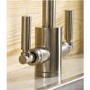 Abode Brolle Dual Lever Mixer Tap - Brushed Nickel