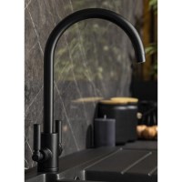 Abode Brolle Dual Lever Mixer Tap - Matt Black