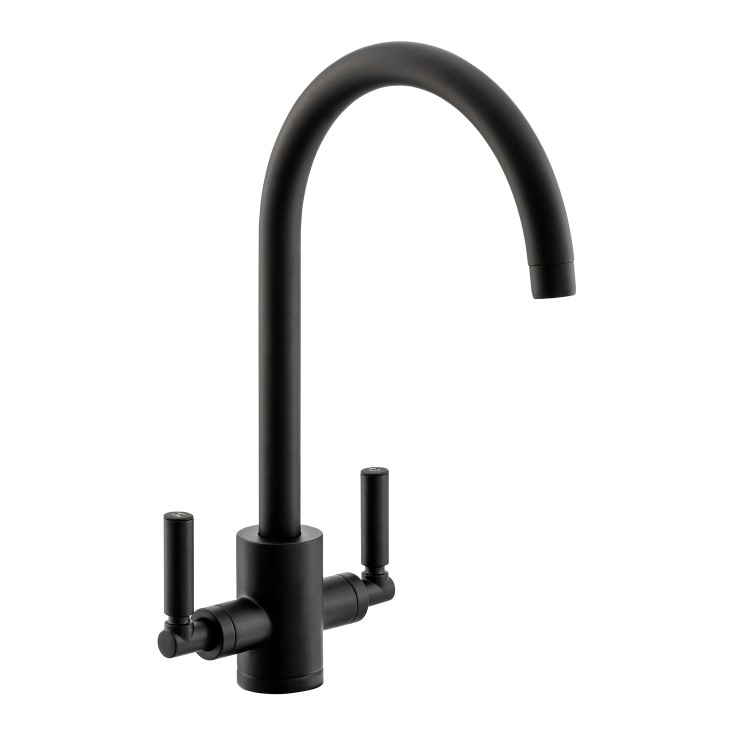 Abode Brolle Dual Lever Mixer Tap - Matt Black