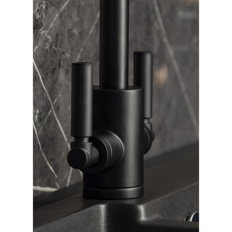 Abode Brolle Dual Lever Mixer Tap - Matt Black