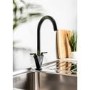 Abode Volo Dual Lever Mixer Tap - Matt Black