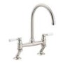 Abode Traditional Bridge Mixer Tap - Brushed Nickel