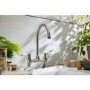 Abode Traditional Bridge Mixer Tap - Brushed Nickel