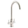 Abode Marido Dual Lever Mixer Tap - Brushed Nickel