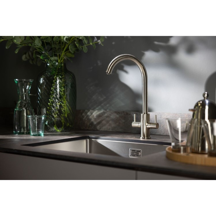 Abode Marido Dual Lever Mixer Tap - Brushed Nickel